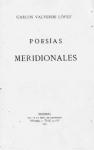 19.03.02.07. Portada del libro, Poesía Meridionales, de Carlos Valverde López.