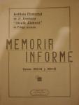06.09.02. Portada de la Memoria delos dos primeros cursos.