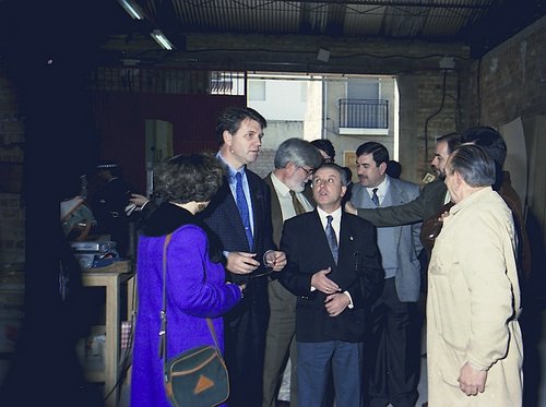 1992. Visita Consejero de Economía y Hacienda para ver las obras de la Villa. 26-11-92. Arroyo Luna.