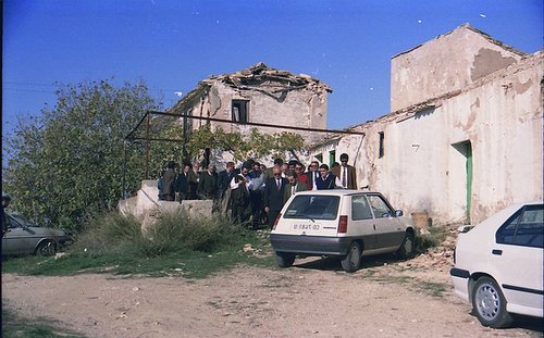 1992. Visita Consejero de Economía y Hacienda para ver las obras de la Villa. 26-11-92. Arroyo Luna.