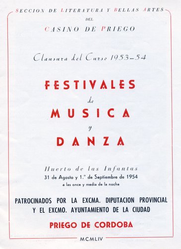 09.01.01. Festivales. Año 1954.