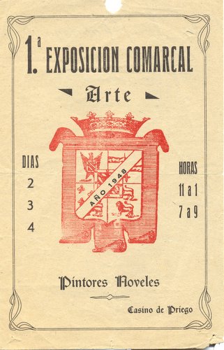 09.05.02. Primera exposición comarcal. Pintores noveles. 1948.