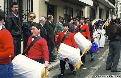 La Pollinica. Semana Santa, 1989. Priego. Foto, Arroyo Luna.