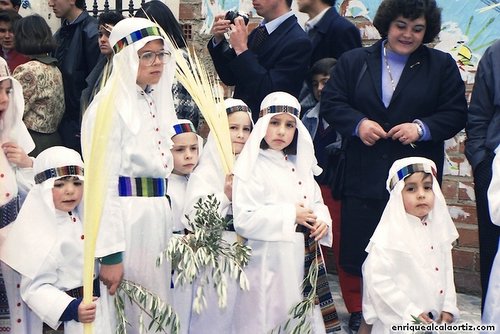 La Pollinica. Semana Santa, 1989. Priego. Foto, Arroyo Luna.