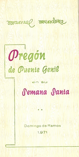 19.13.02.08. Pregón de Puente Genil en su Semana Santa.