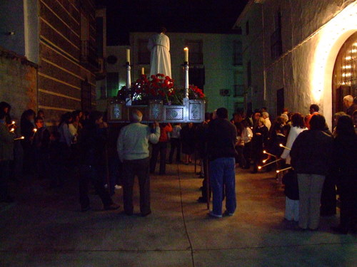 27.06.44. Vía Crucis con el Nazareno. Zamoranos, Priego. Jueves Santo, 2008.