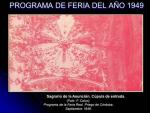 240. Programa de Feria. Año 1949.