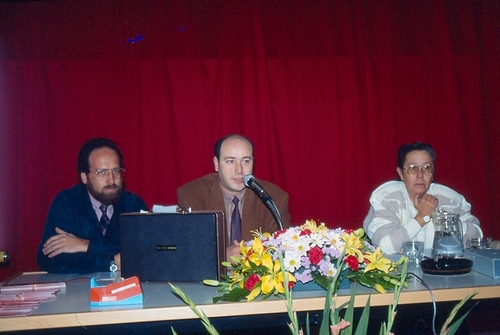 0214.030392. Jornadas historia. M. Asquerino, F. Durán y Federico Castro.