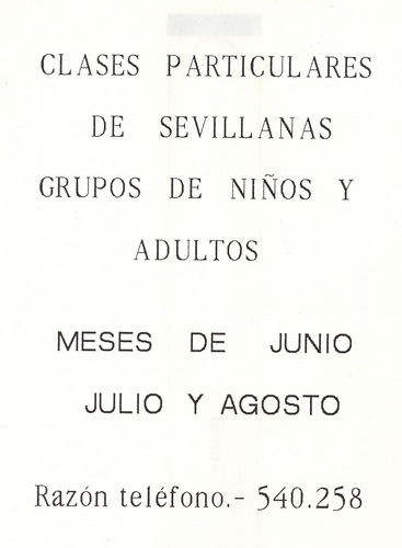 167. Clases de sevillanas