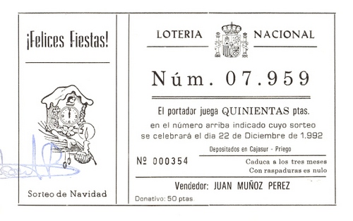 397. Participación de Lortería Nacional