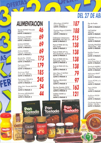 544. Precios de supermercado