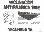 675. Vacunación Antirrábica 1992