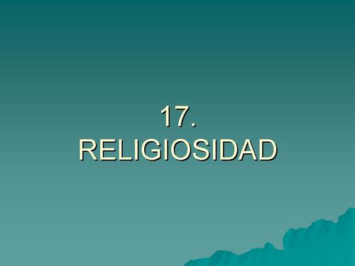 678. 17. RELIGIOSIDAD