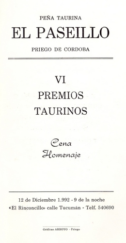 811. VI premios taurinos