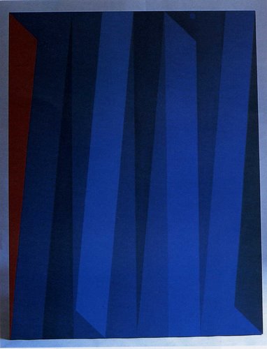 19.01.02.17. Cristóbal Povedano. Suite en clave azul. Óleo, madera. 122 x 94 cms.