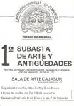 22.03.028.  Cartel de la subasta de Arte y Antigüedades.