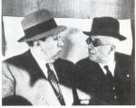 06.07.30. 1935. Gil Robles y Niceto Alcalá. En un viaje inaugural del primer automotor de Madrid a Toledo.