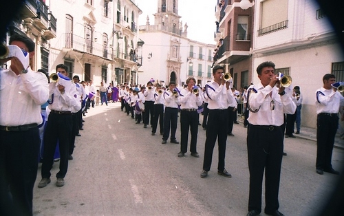 30.08.143. Nazareno. Semana Santa. Priego, 1997. (Foto, Arroyo Luna).