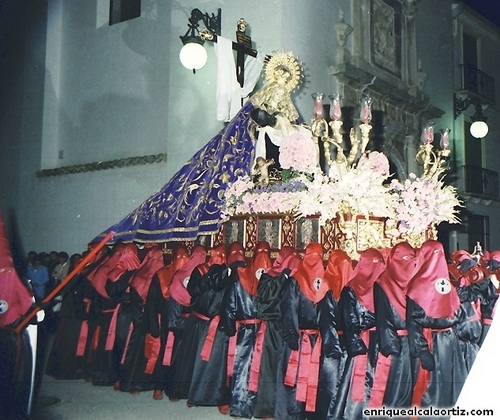 30.09.030. Angustias. Semana Santa. Priego, 1997.(Foto, Arroyo Luna).