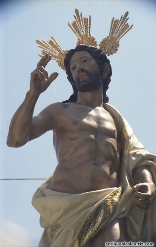 30.11.031. Resucitado. Semana Santa. Priego, 1995. (Foto, Arroyo Luna).