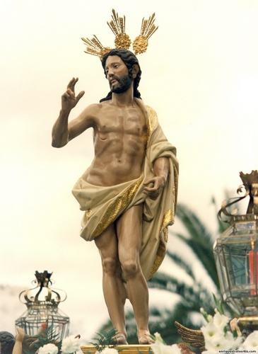 30.11.110. Resucitado. Semana Santa. Priego., 1993. (Foto, Arroyo Luna).
