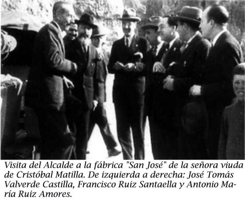 08.09.Visita del Alcalde a la fábrica San José de la viuda de Cristóbal Matilla.