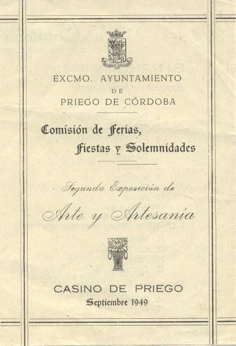 09.05.03. Exposición de Arte y Artesanía. 1949.