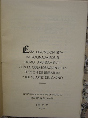 09.05.06. Exposición de obras de Rafael Fernández Martínez. 1953.