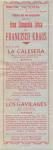 09.05.10. Teatro Lírico con Francisco Kraus. La Calesera. Los Gavilanes. 1962.