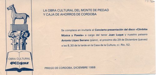 09.05.43. Disco,  Córdoba Música y Poesía. 1988.