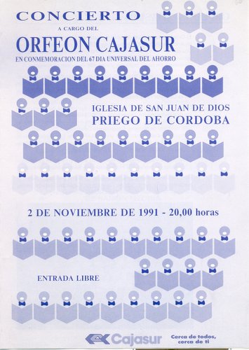 09.05.60. Concierto Orfeón Cajasur. 1991.