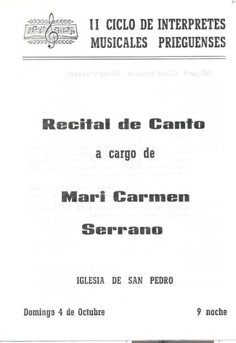09.05.66. Recital de Mari Carmen Serrano. 1991.