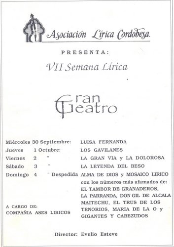 09.05.71. VII Semana Lírica. Gran Teatro. Córdoba. 1992.
