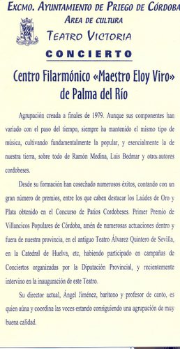 09.05.79. Centro Filarmónico Maestro Eloy Viro de Palma del Rio. 1995.