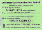 09.05.88. Concierto Pasión Vega y Maita Vende Ca. 1998.