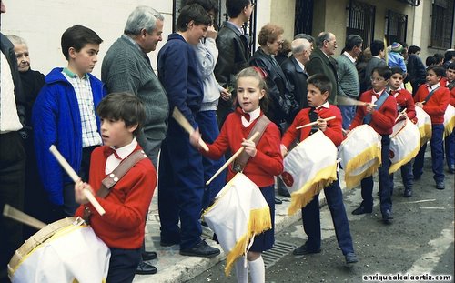 La Pollinica. Semana Santa, 1989. Priego. Foto, Arroyo Luna.