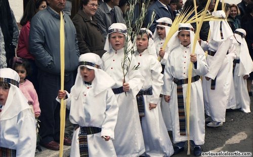 La Pollinica. Semana Santa, 1989. Priego. Foto, Arroyo Luna.