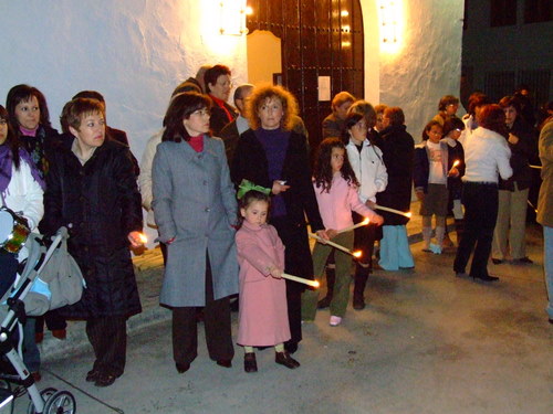 27.06.43. Vía Crucis con el Nazareno. Zamoranos, Priego. Jueves Santo, 2008.