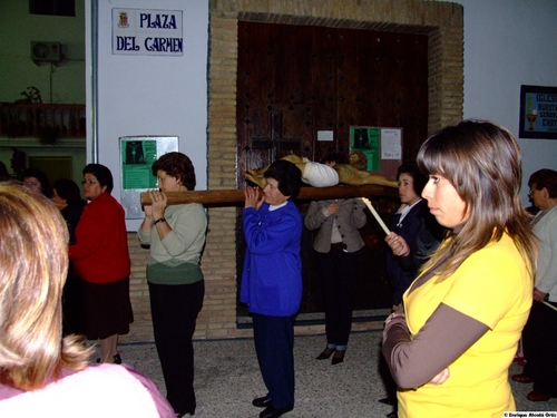 27.05.25. Las Lagunillas. Priego. Vía Crucis con Cristo. Domingo de Ramos, 2008.