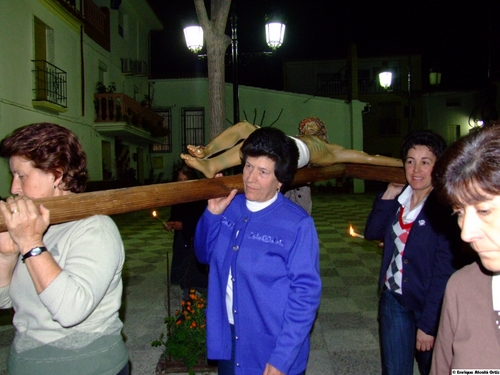 27.05.30. Las Lagunillas. Priego. Vía Crucis con Cristo. Domingo de Ramos, 2008.