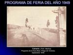 227. Programa de Feria. Año 1949.