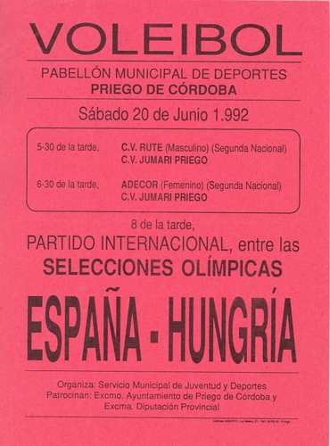 162. Voleibol. España, Hungría