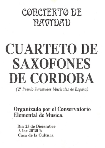 365. Cuarteto de Saxofones de Córdoba