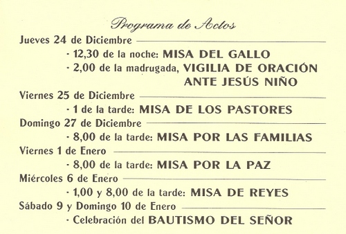 409. Programa parroquial