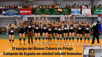 El equipo Álvarez Cubero, campeón de España de voleibol. (Adarve).