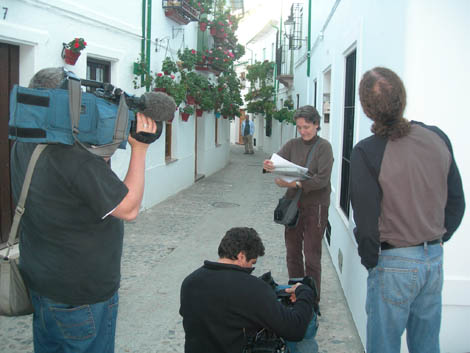 Rodaje en las calles de Priego